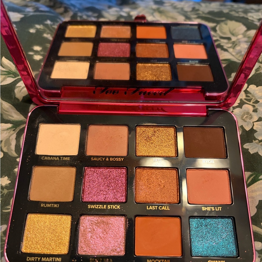 Too Faced Eyeshadow Palette — Pink, Gold, Bronze & Teal  Palm Springs Dreams